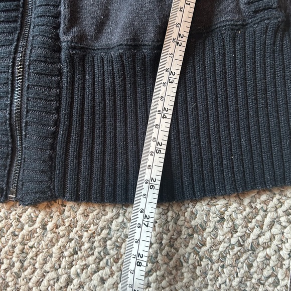 Cache Black Ribbed Collar Jacket Size XL - Picture 14 of 14